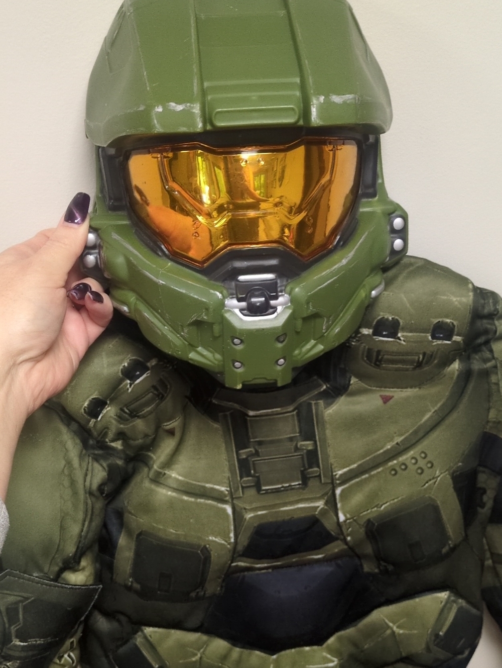 Halo Kids Green Spartan Helmet with Gold Visor